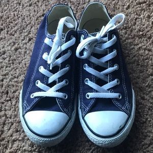Blue All Star Converse - women's 5.5 - Kids 3